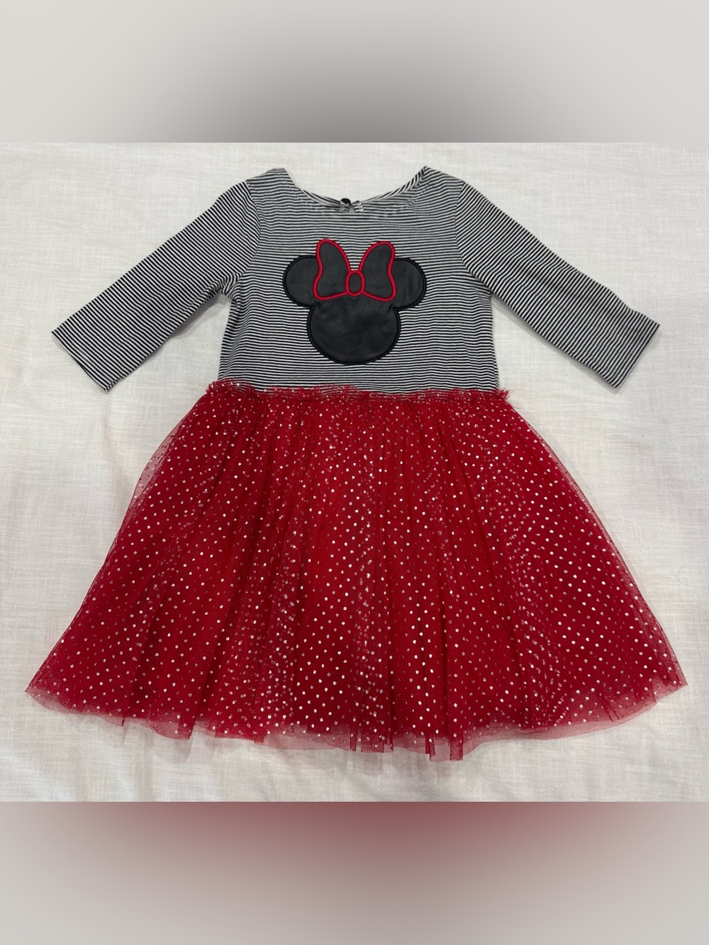 Disney Pippa & Julie Size 6 Girls Red Tulle Skirt Dress with Minnie Mouse